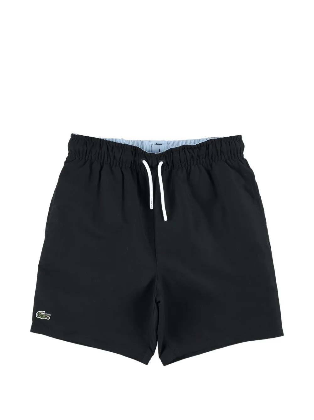 Lacoste Kids drawstring beach shorts - Nero