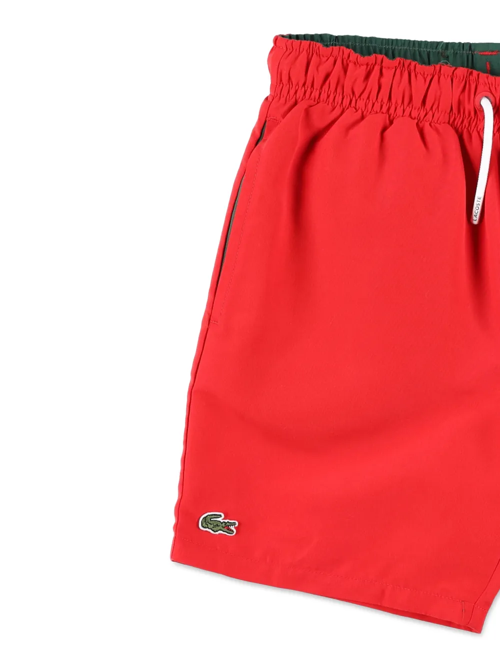 Lacoste Kids Zwembroek met trekkoord Rood