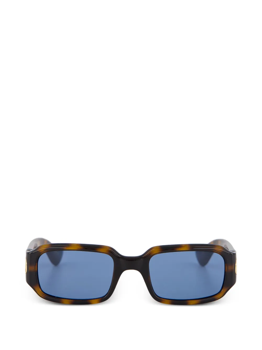 Valentino Garavani V-logo rectangle-frame sunglasses - Braun