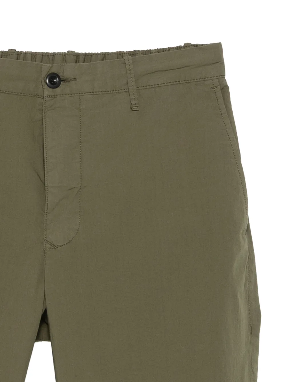 Incotex Skinny broek met elastische tailleband Groen