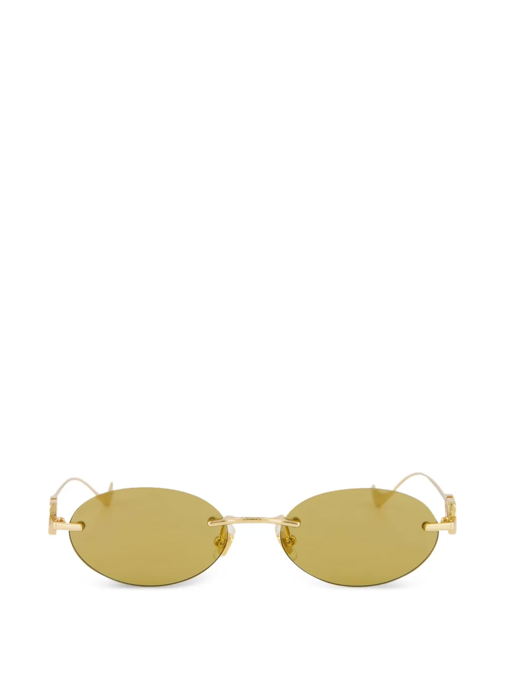 Valentino Garavani V-logo oval-frame sunglasses - Oro