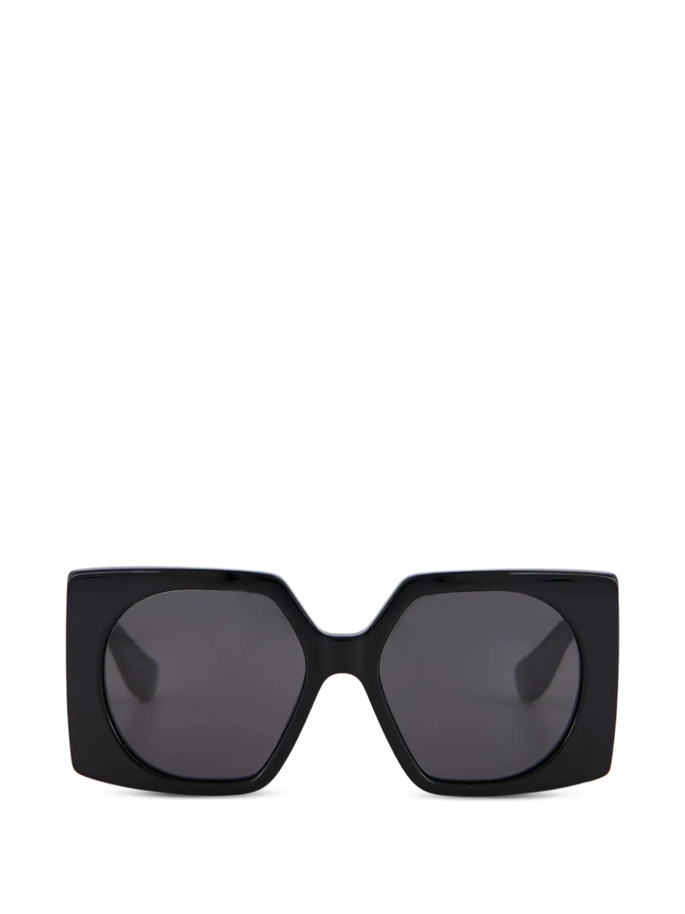 Valentino Garavani V-logo geometric-frame sunglasses - Schwarz