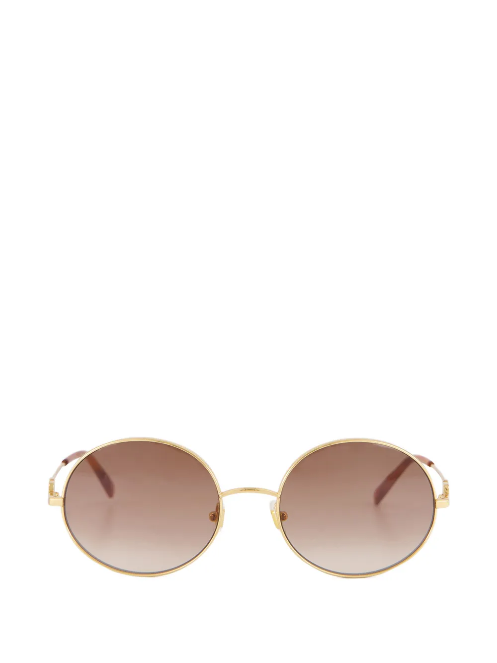 Valentino Garavani VLogo Signature round-frame sunglasses - Gold