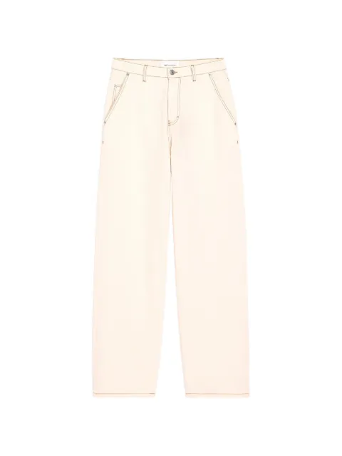 AMI Paris white cotton wide-fit trousers