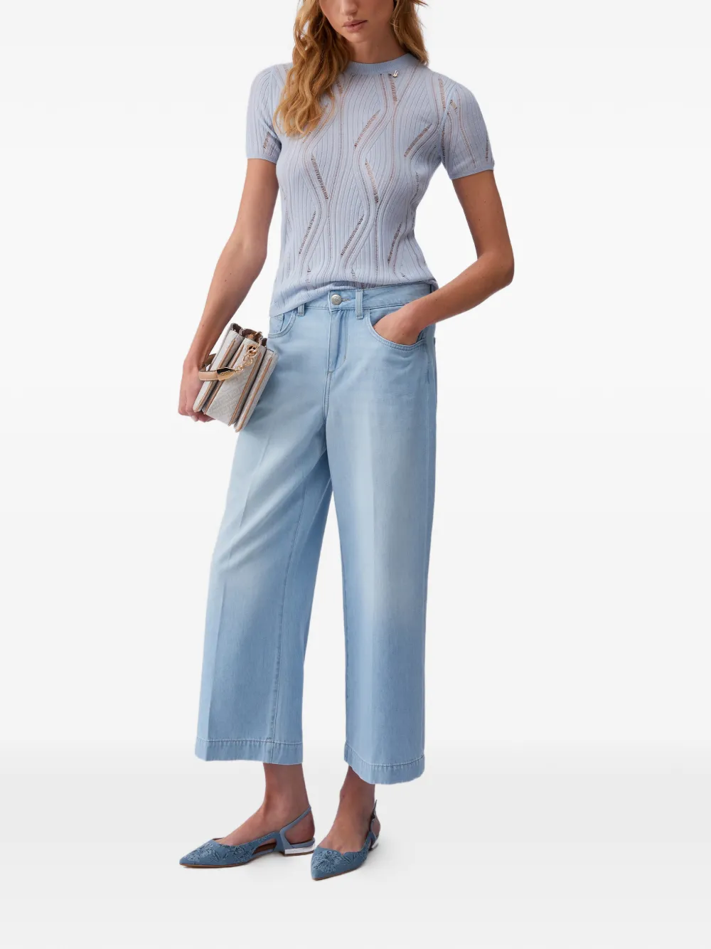  Liu Jo Vaqueros Acampanados Estilo Capri - Azul 