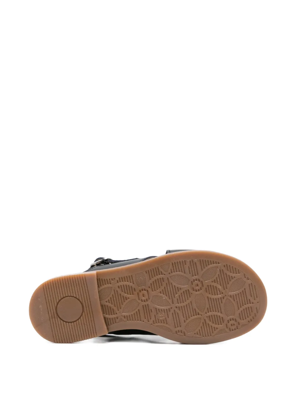 Siola Sandalen met gekruiste bandjes en gespsluiting Zwart