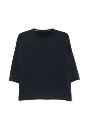 PUROTATTO トップス Purotatto ボートネック クロップドスリーブ トップ | ブルー