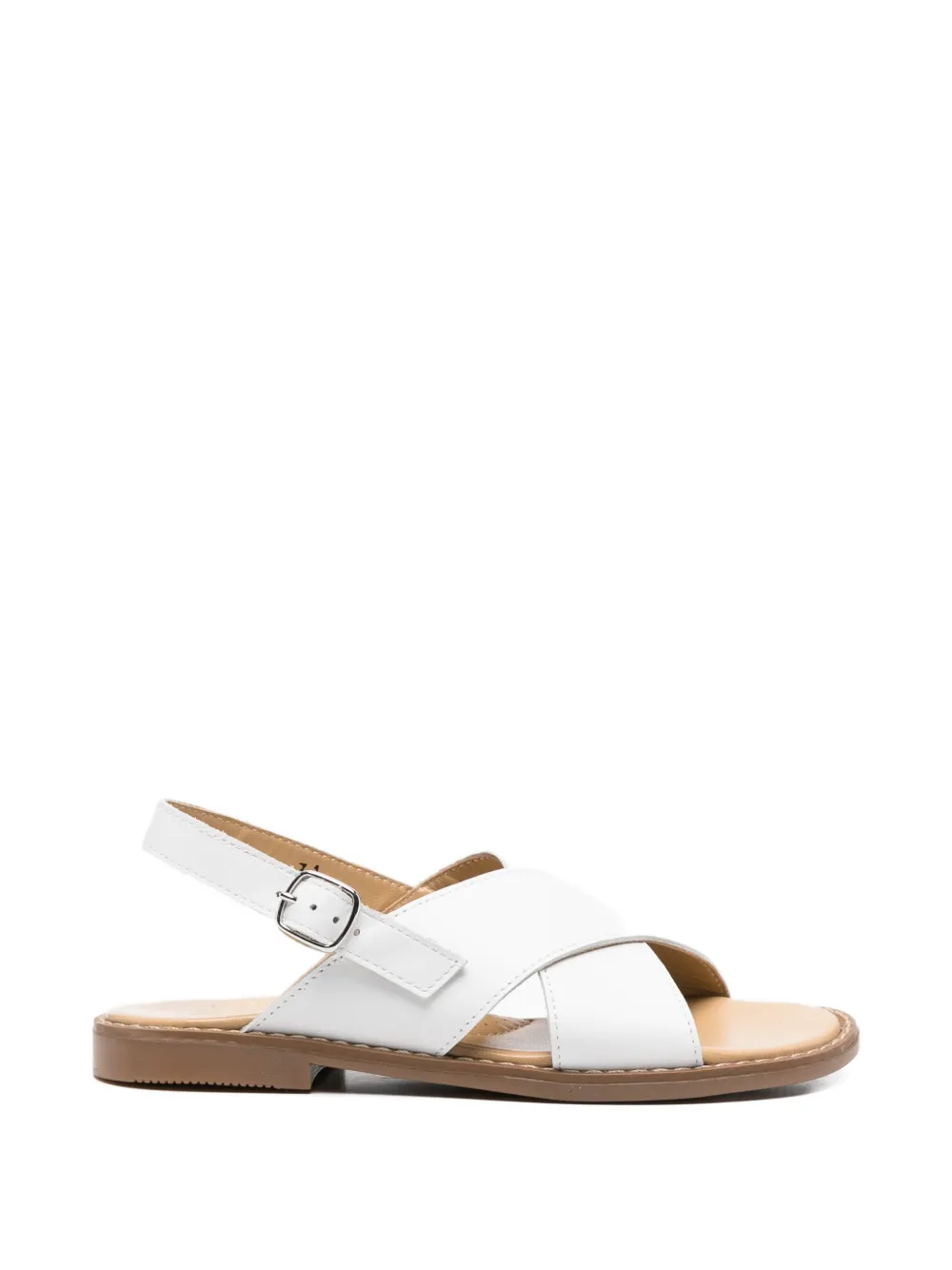 Siola crossover-strap slingback sandals - Bianco