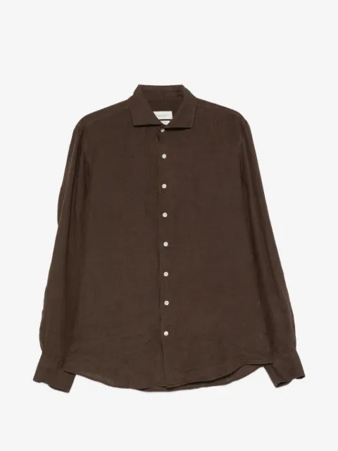 Profuomo spread-collar long-sleeve shirt
