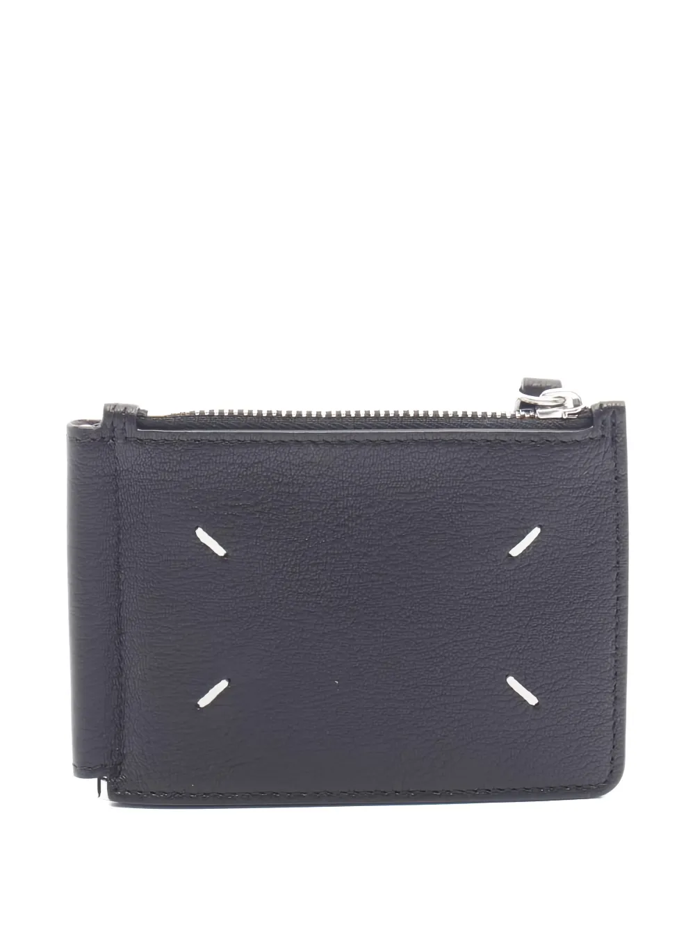 Maison Martin Margiela Pre-Owned 2020s Bi-fold zip leather wallet - Nero