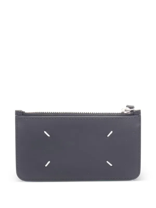 Maison Martin Margiela Pre-owned 2020s Leather Card Case in Black