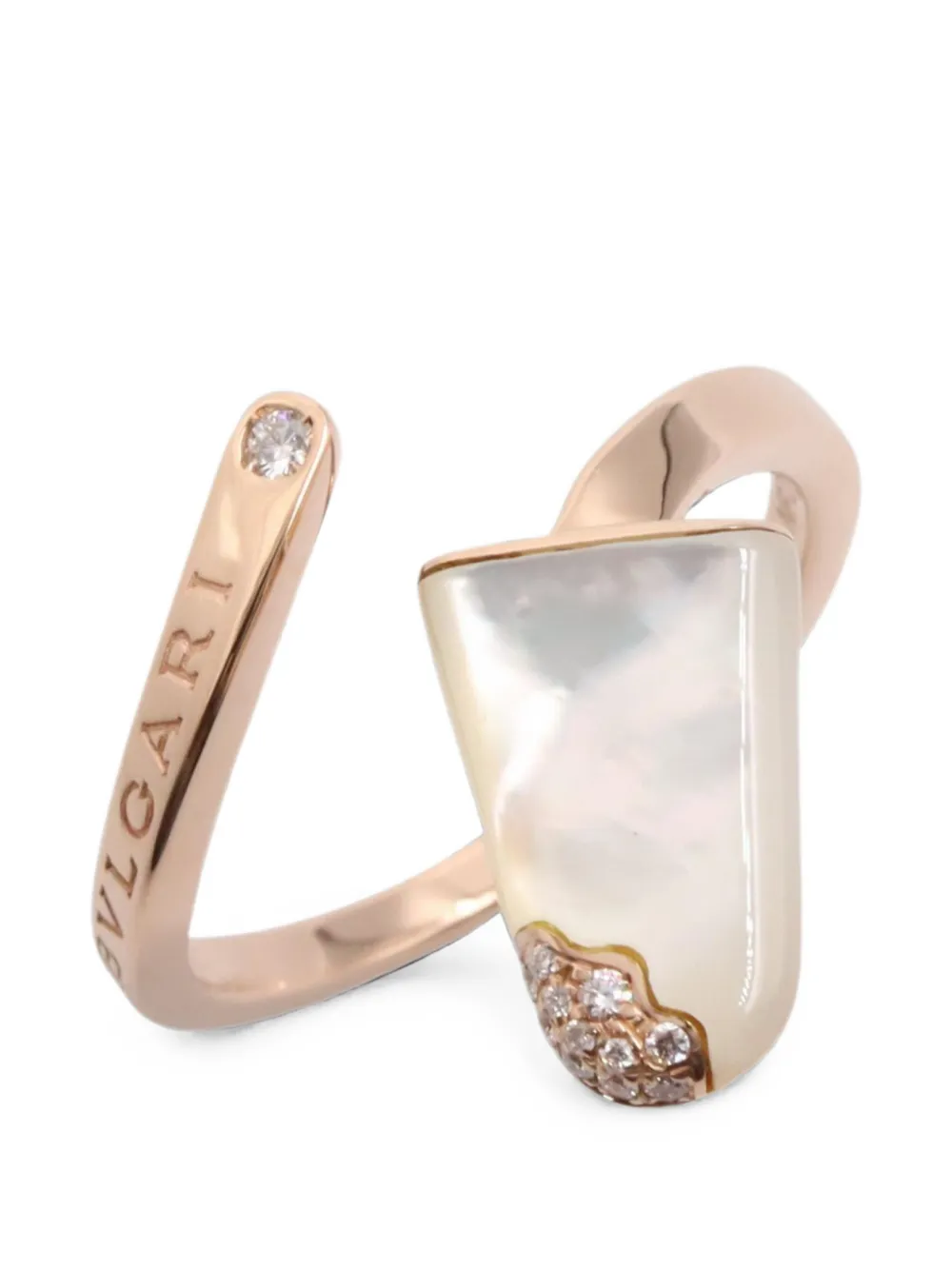 Bvlgari Pre-Owned 2010s Gelati diamond and pearl ring - Rosa