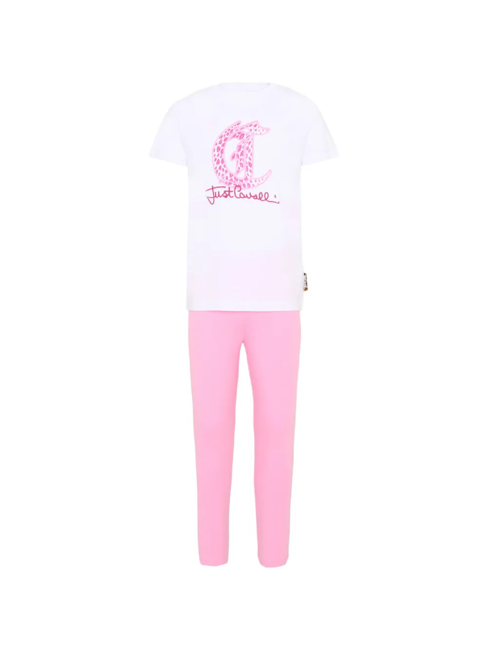 Just Cavalli Kids logo T-shirt tracksuit - Bianco