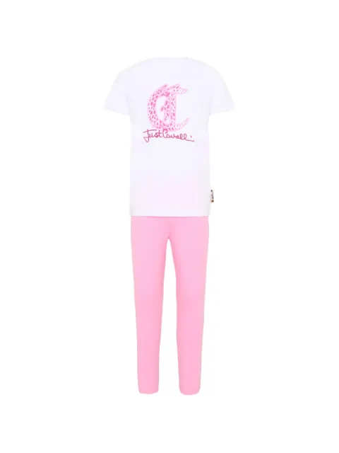 Just Cavalli Kids logo T-shirt tracksuit