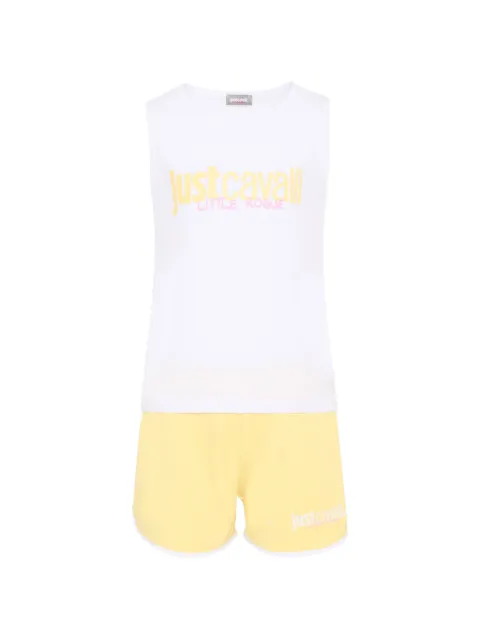 Just Cavalli Kids logo sleeveless tracksuit
