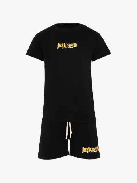 Just Cavalli Kids traje deportivo de shorts con logo