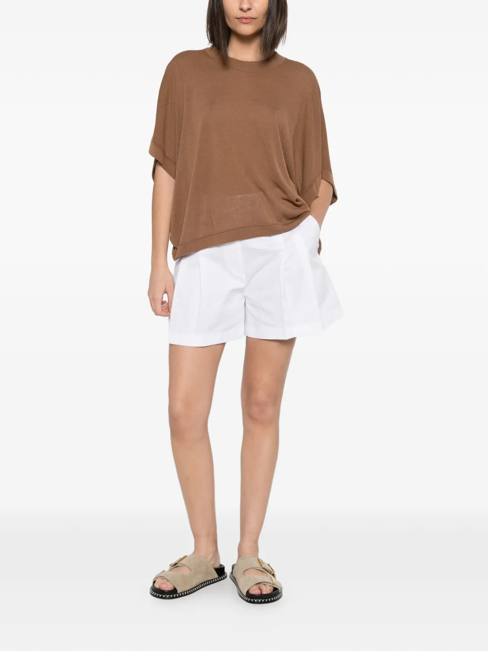 Fedeli Egon geplooide shorts Wit