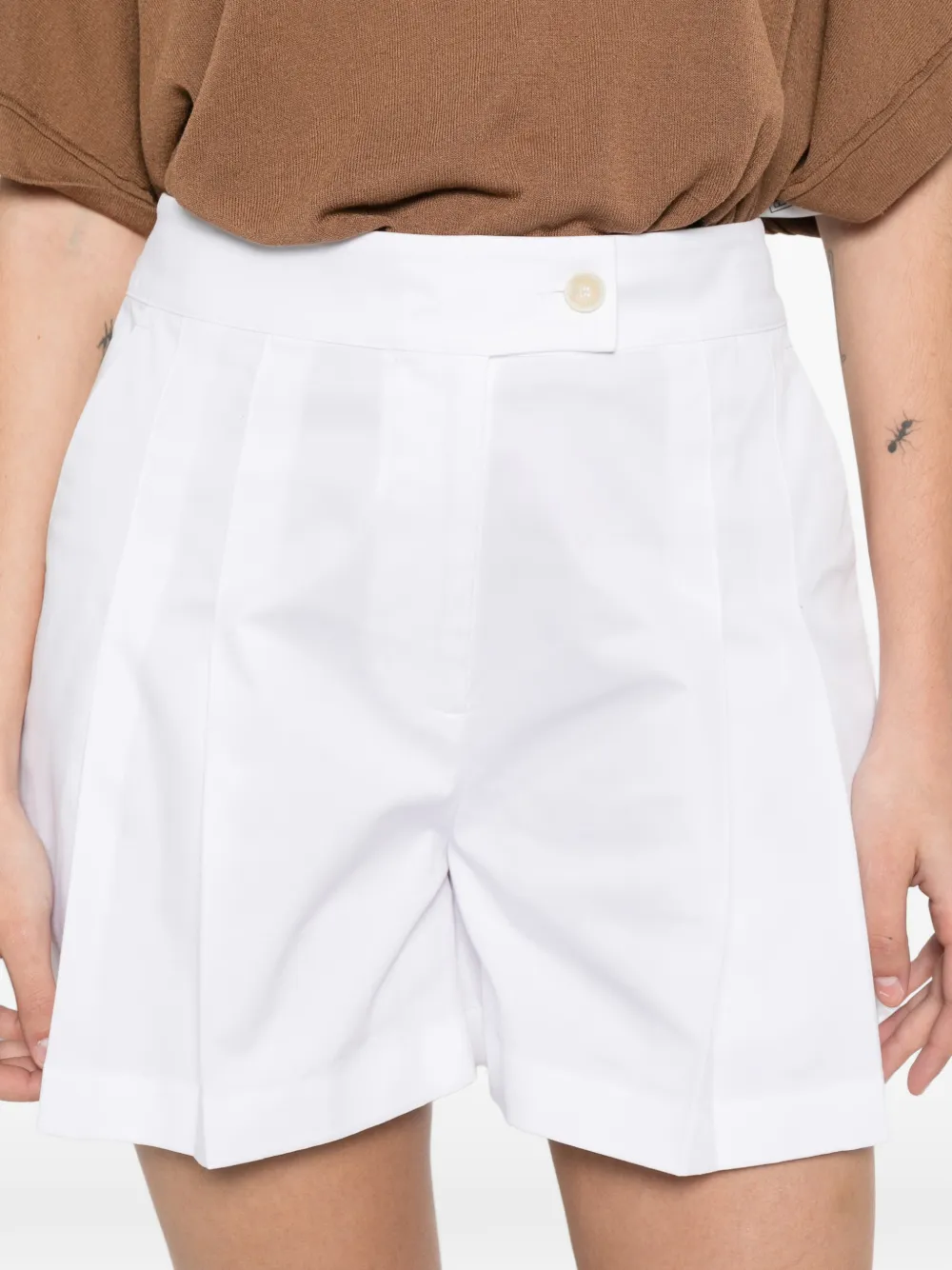 Fedeli Egon geplooide shorts Wit