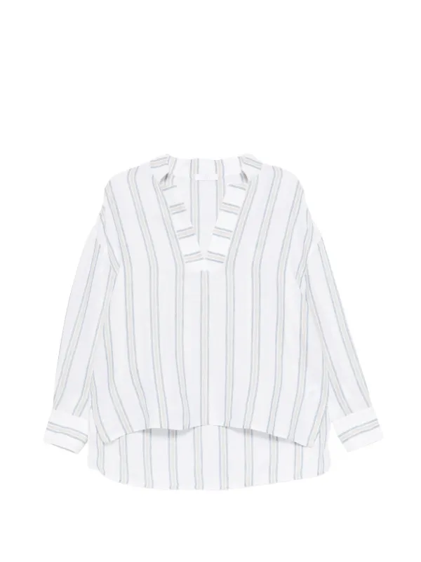 Fedeli Martin Striped Blouse in White