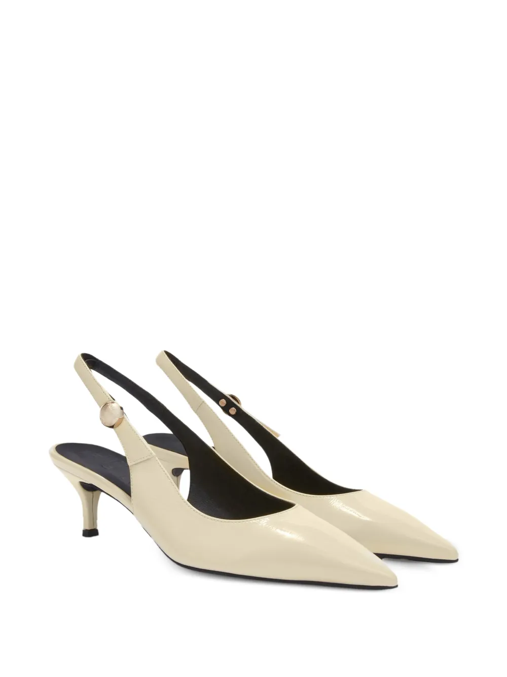 Furla Sfera slingback leather pumps Beige