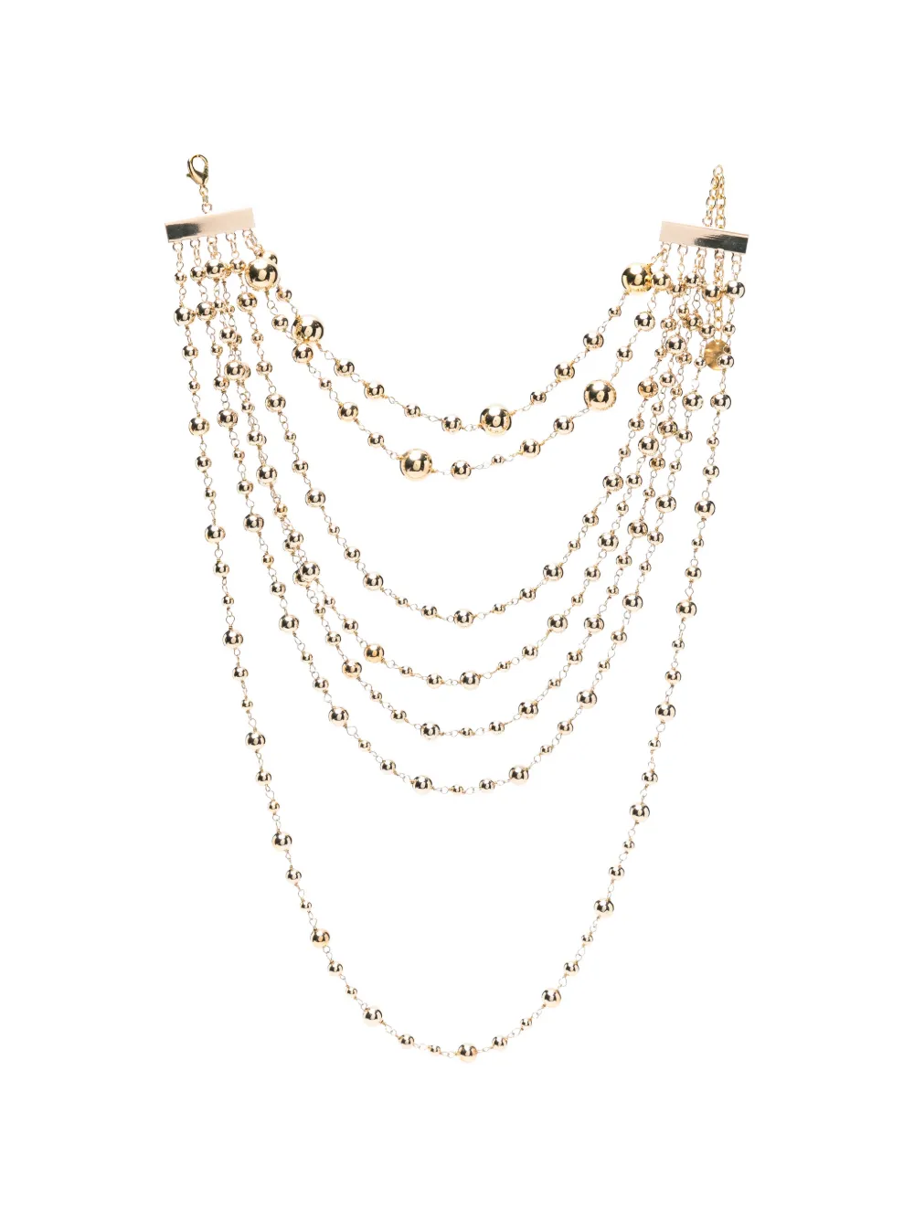 Silvia Gnecchi Solange beaded multi-strand necklace - Gold