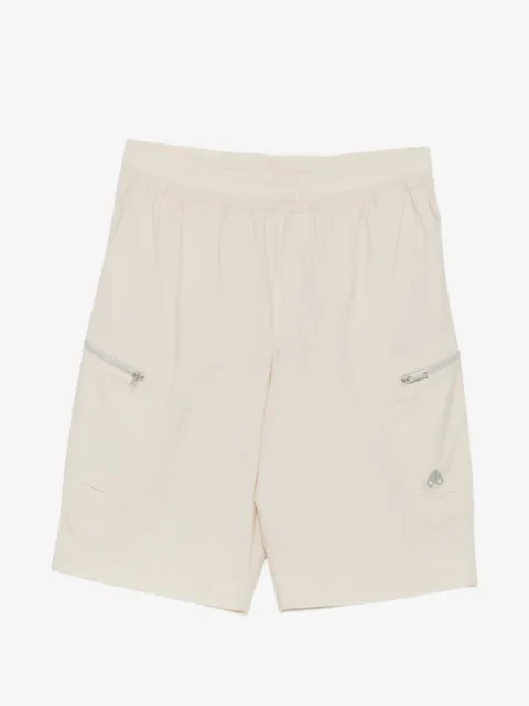 Moose Knuckles 로고 장식 지퍼 포켓 쇼츠