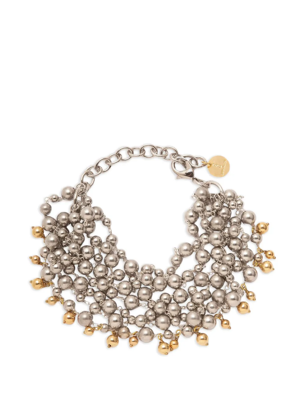 Silvia Gnecchi beaded multi-strand necklace - Argento