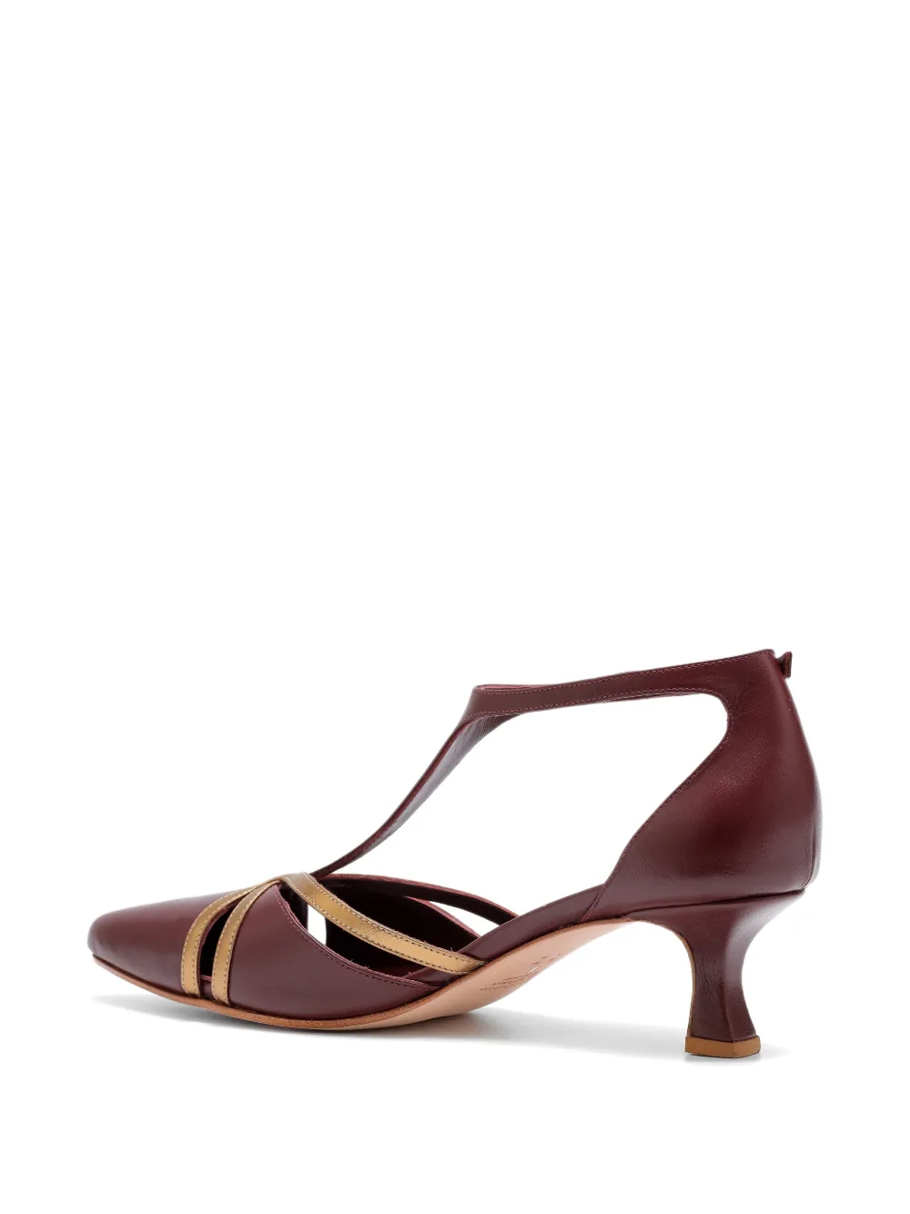 Sarah Chofakian Salomé Villa Cetinale t-strap leather pumps Rood
