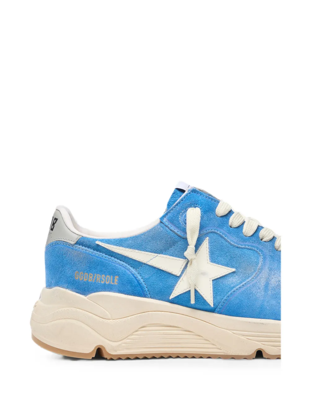Golden Goose Running Sole suède sneakers met ster Blauw