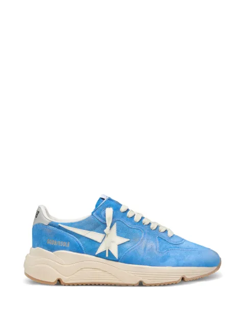 Golden Goose Running Sole in bright blue suede with white star sneakers