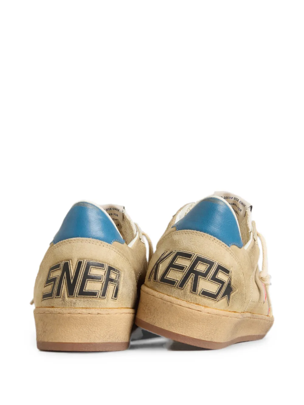 Golden Goose Ball Star leren suède sneakers met hiellus en ster Beige