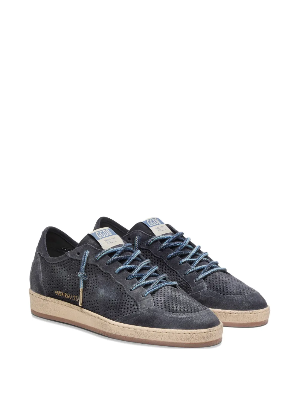 Golden Goose Ball Star geperforeerde suède sneakers met sterdetail Blauw