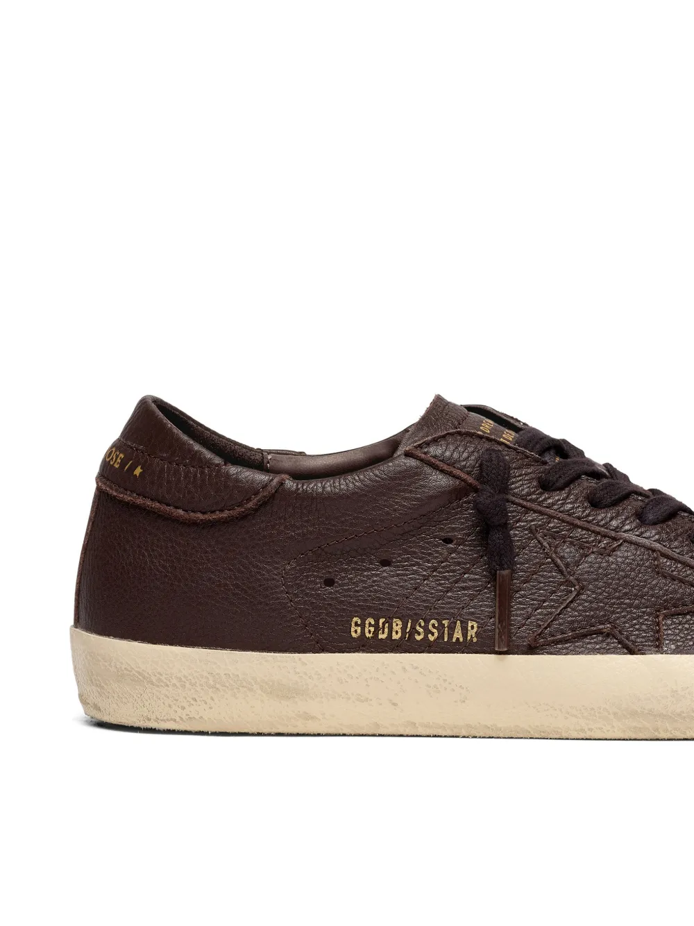 Golden Goose Super-Star leren sneakers met sterdetail Bruin