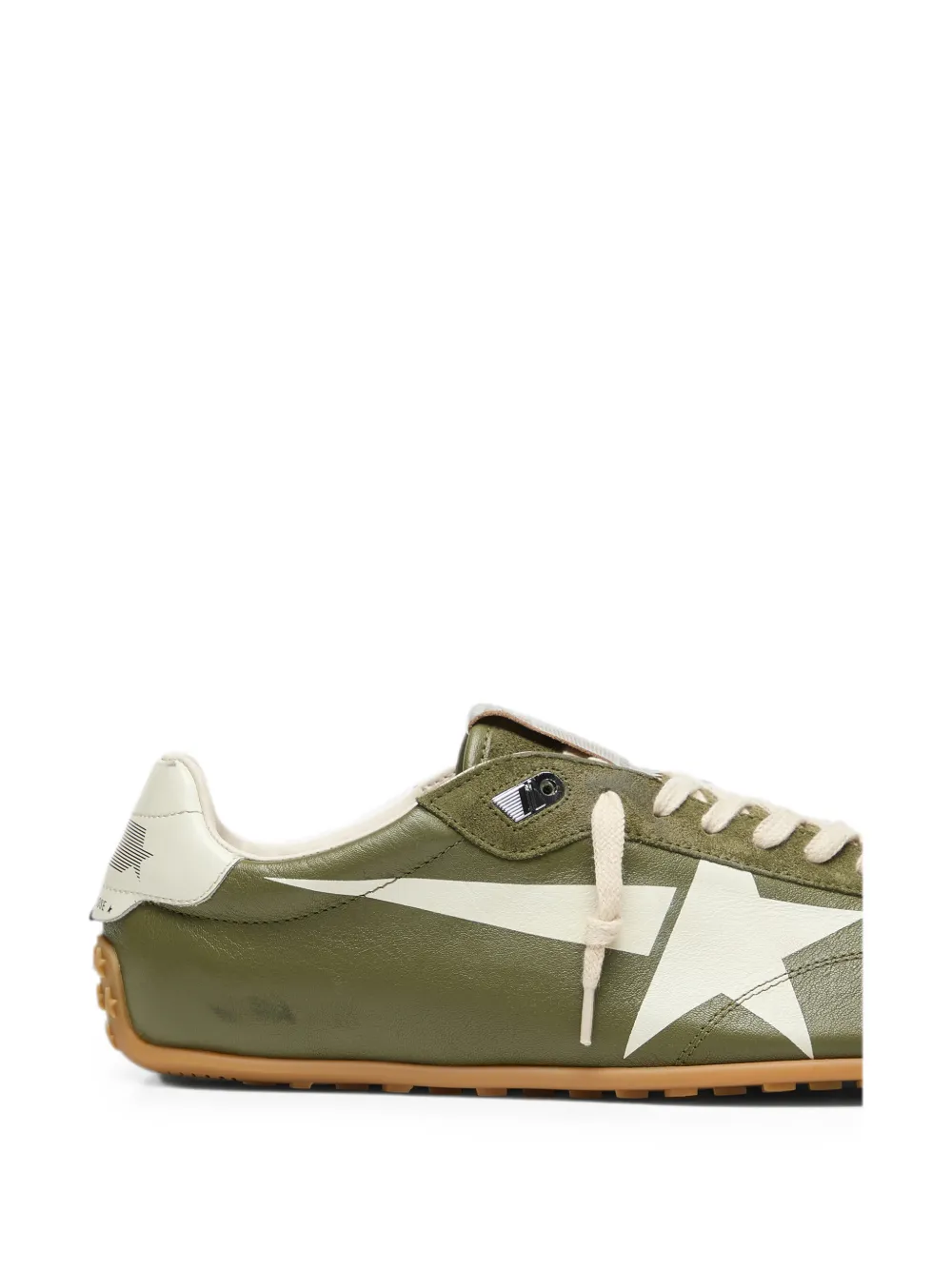 Golden Goose Marathon Speed leren sneakers met ster Groen