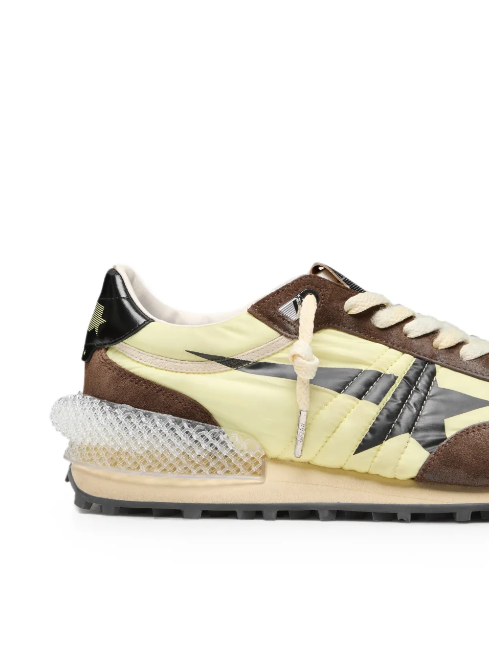 Golden Goose Running Marathon nylon sneakers met suède neus en leren hak Groen