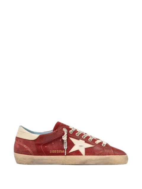 Golden Goose Super-Star in red suede with cream leather star