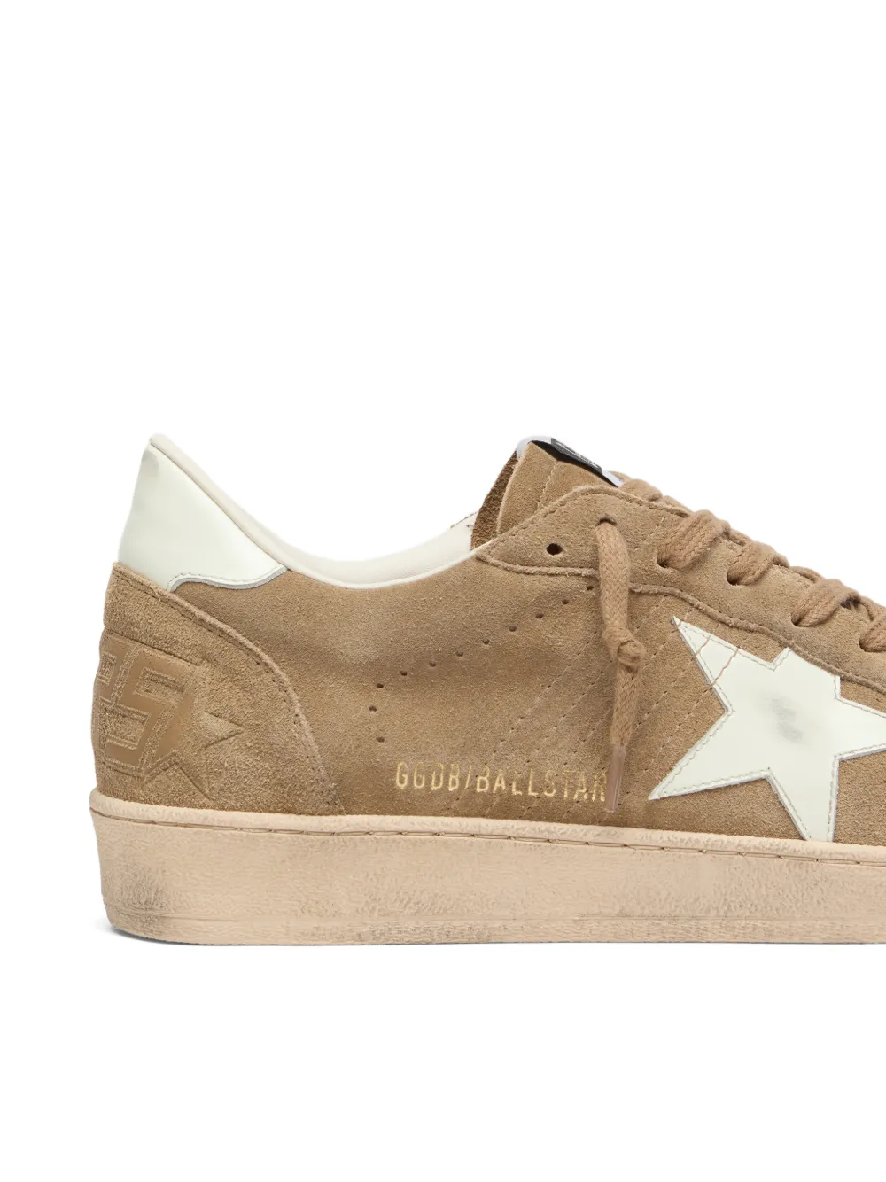 Golden Goose Ball Star in brown suede with white leather star sneakers Beige