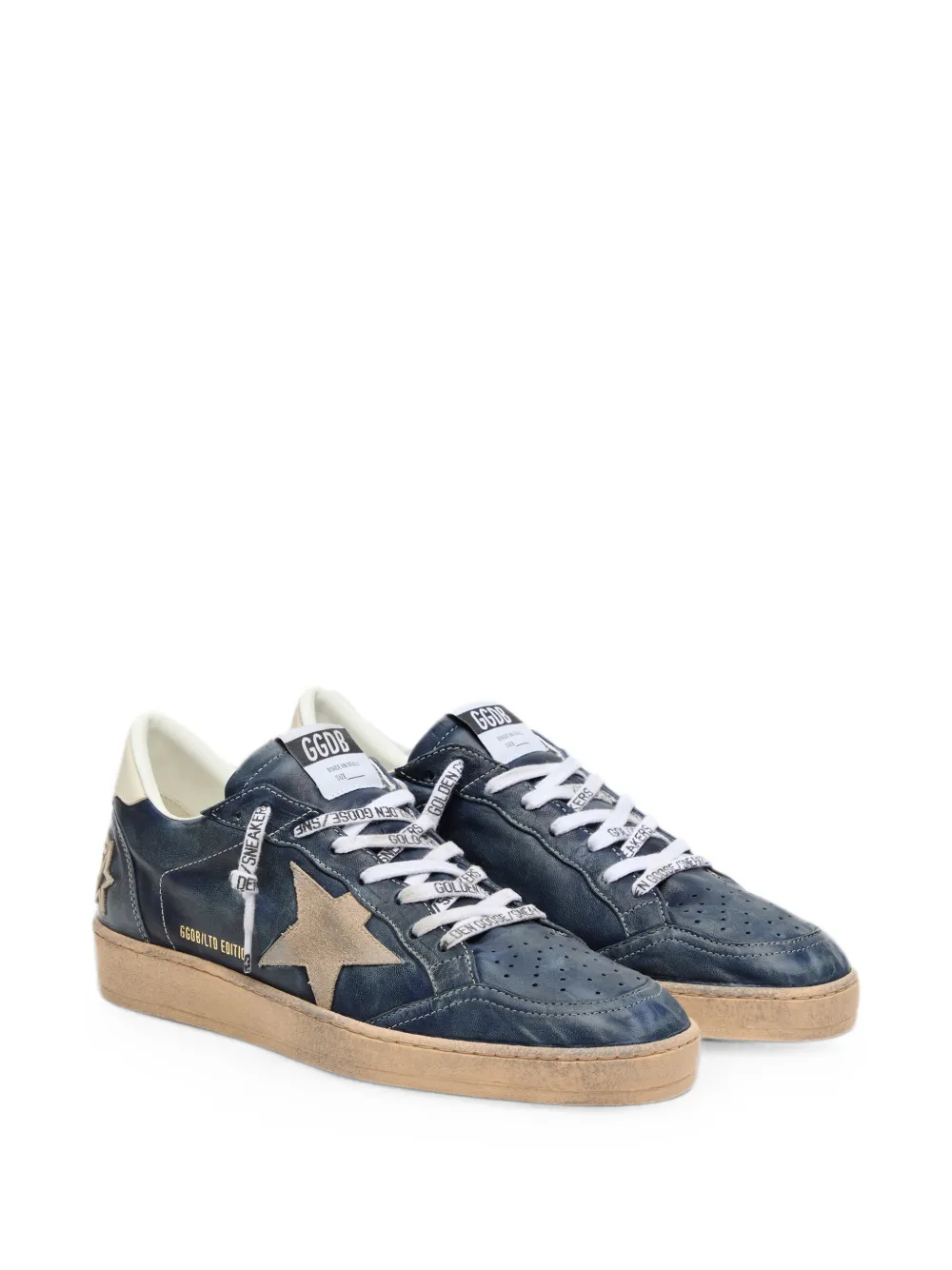 Golden Goose Ballstar LTD leren en suède sneakers Blauw