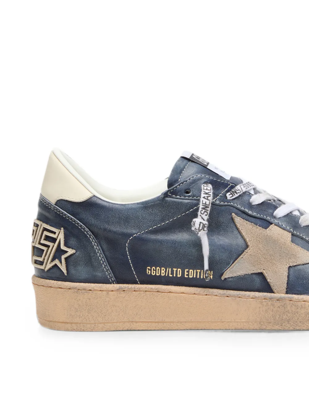 Golden Goose Ballstar LTD leren en suède sneakers Blauw