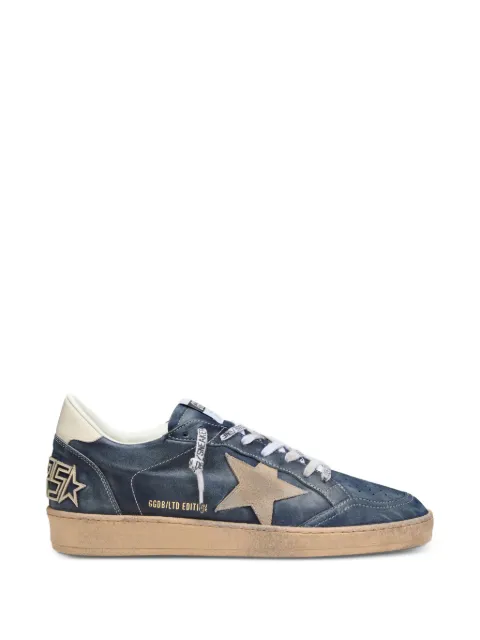 Golden Goose Ball Star LTD in dark blue leather with beige suede star sneakers