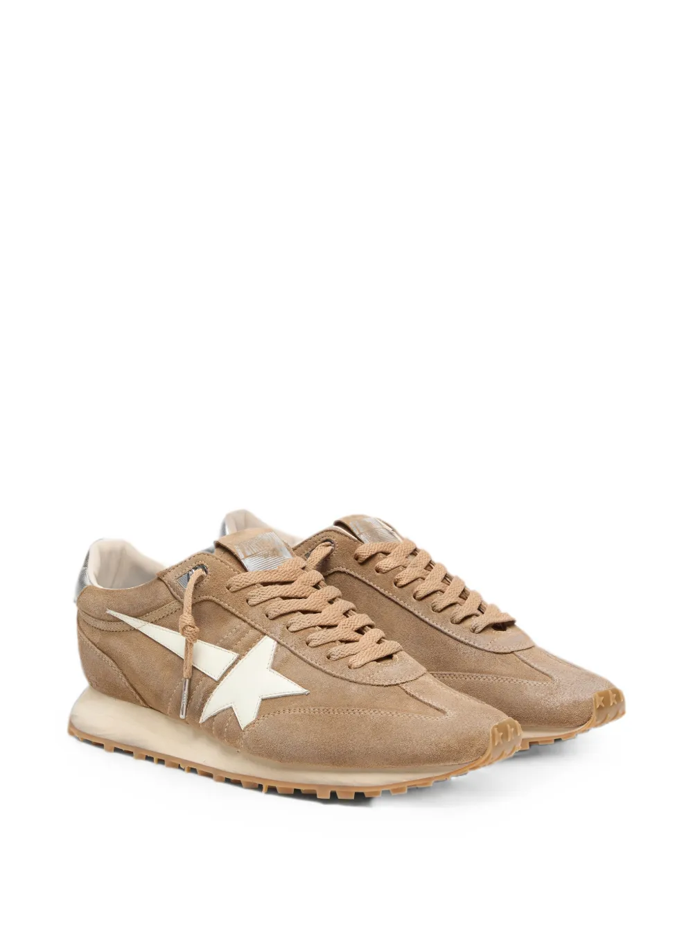 Golden Goose Marathon sneakers met ster Beige
