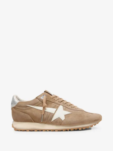 Golden Goose Marathon sneakers in tobacco suede with white star