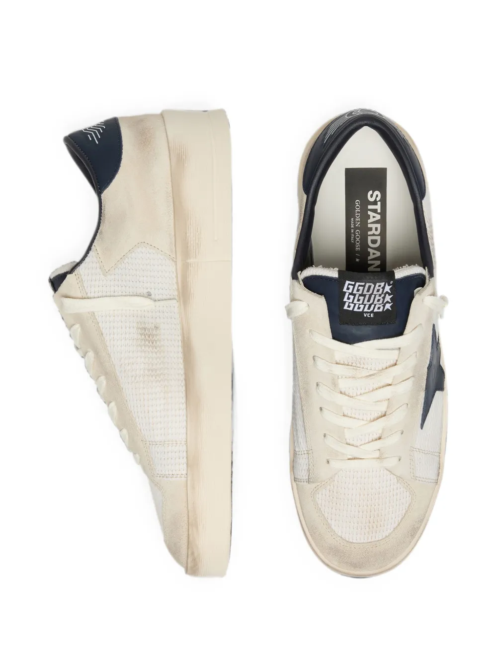 Golden Goose Stardan in beige suede with blue star