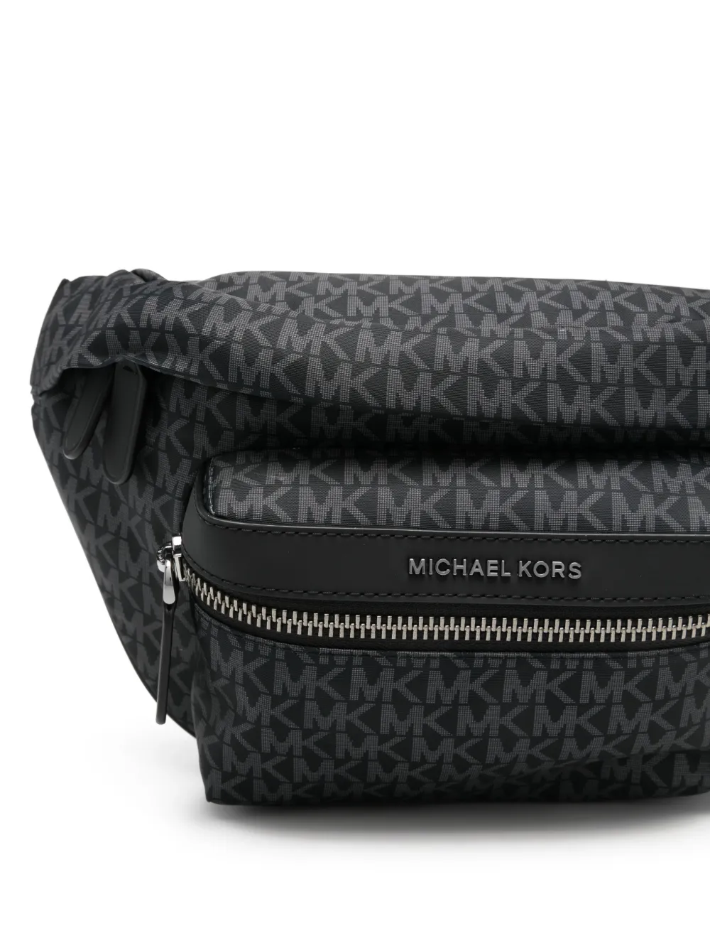 Michael Kors Brooklyn heuptas met monogram-print en logoplakkaat Zwart