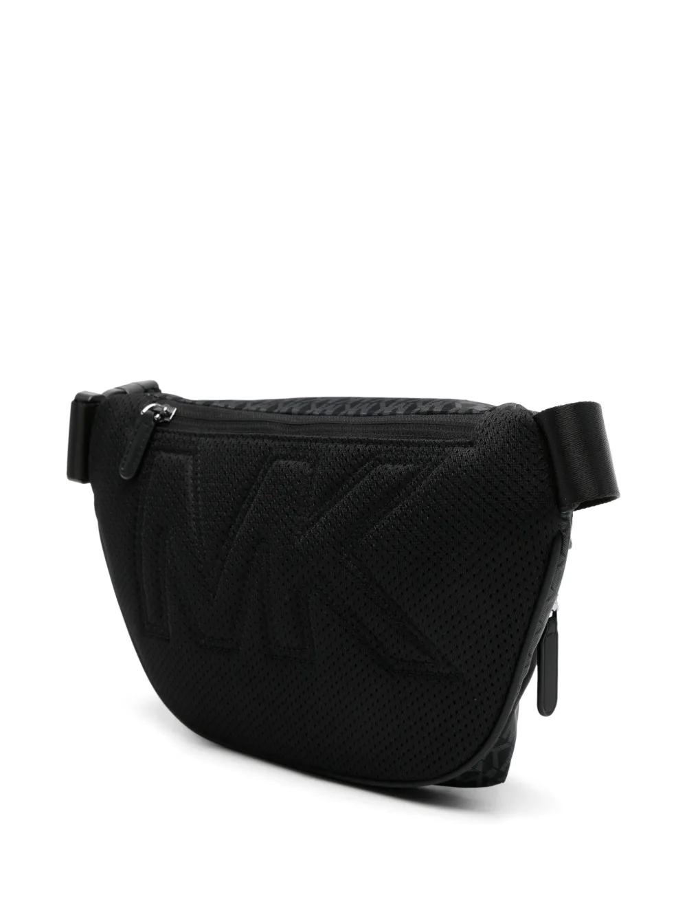 Michael Kors Brooklyn heuptas met monogram-print en logoplakkaat Zwart