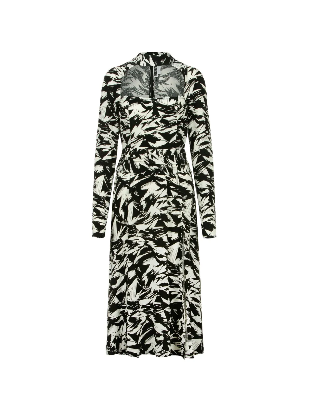 ROTATE BIRGER CHRISTENSEN Ellen abstract-pattern midi dress - Nero