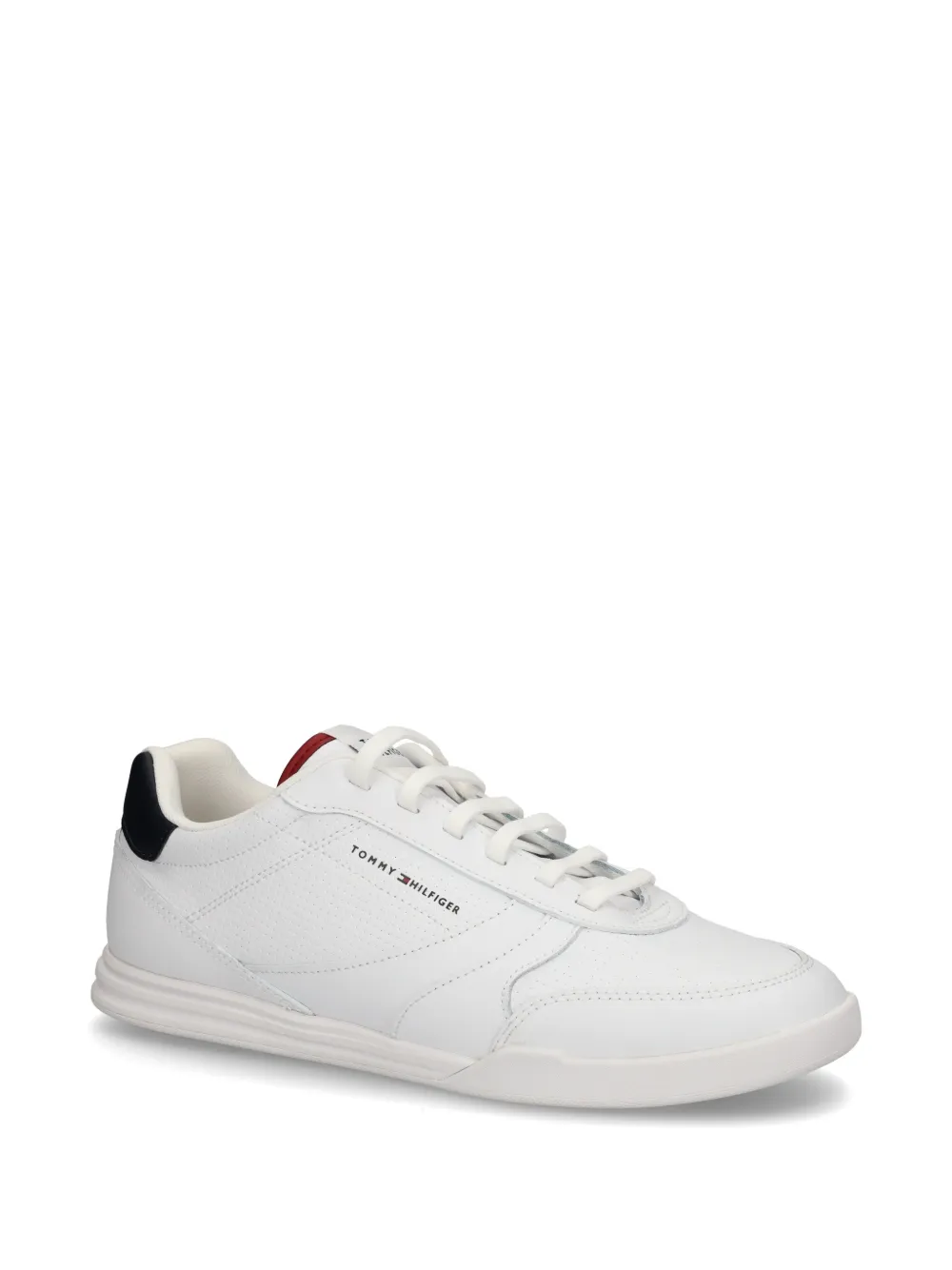 Tommy Hilfiger Geperforeerde leren sneakers Wit