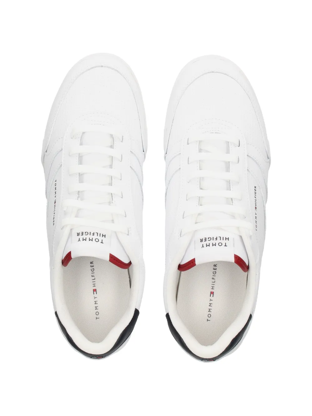 Tommy Hilfiger Geperforeerde leren sneakers Wit