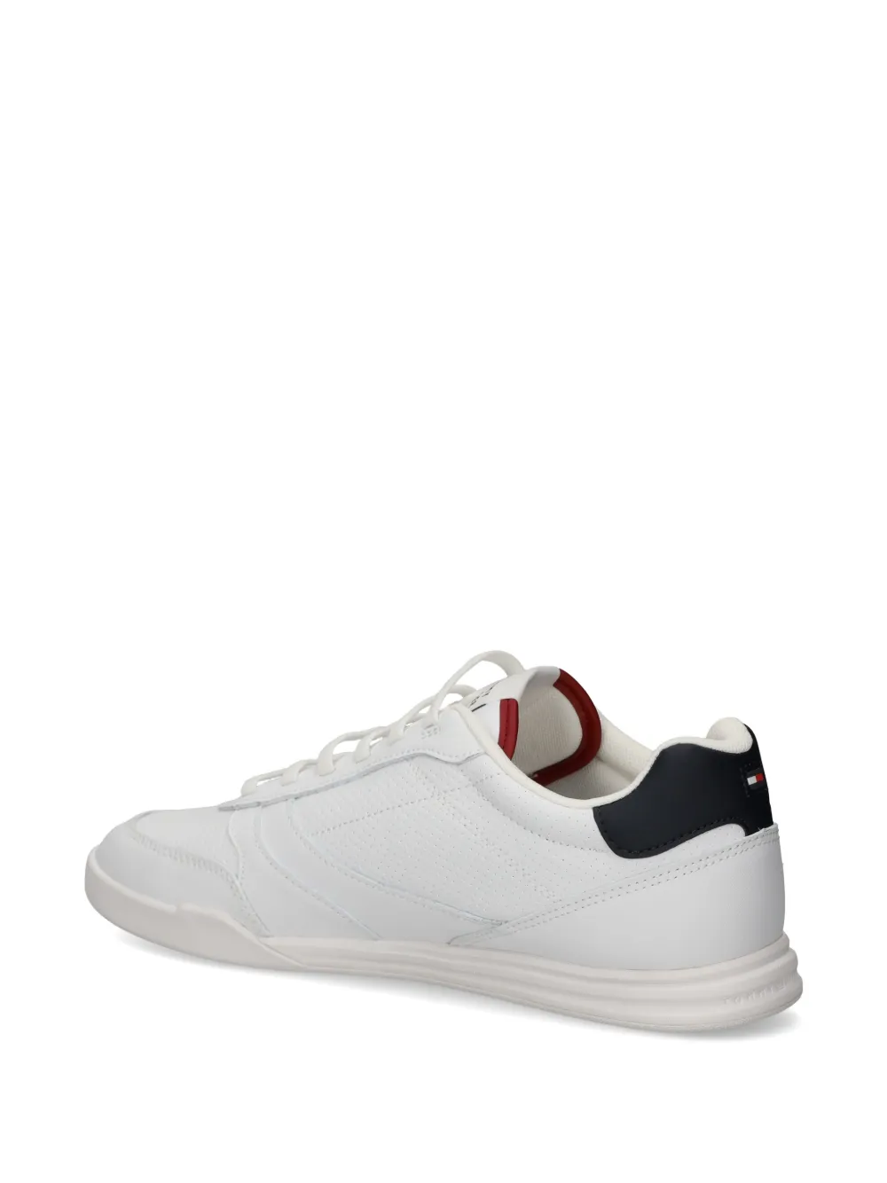 Tommy Hilfiger Geperforeerde leren sneakers Wit