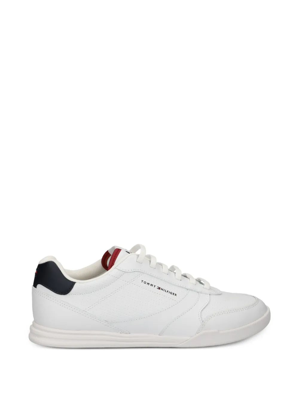 Tommy Hilfiger perforated leather sneakers - Bianco